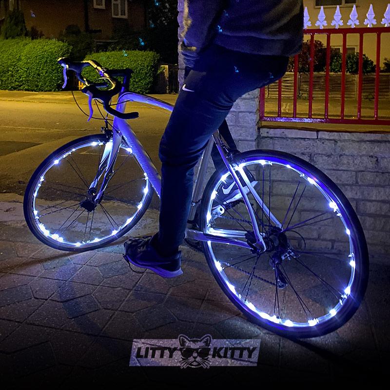 Super Bright White Noise Bicycle Wheel Lights by SpokeLights